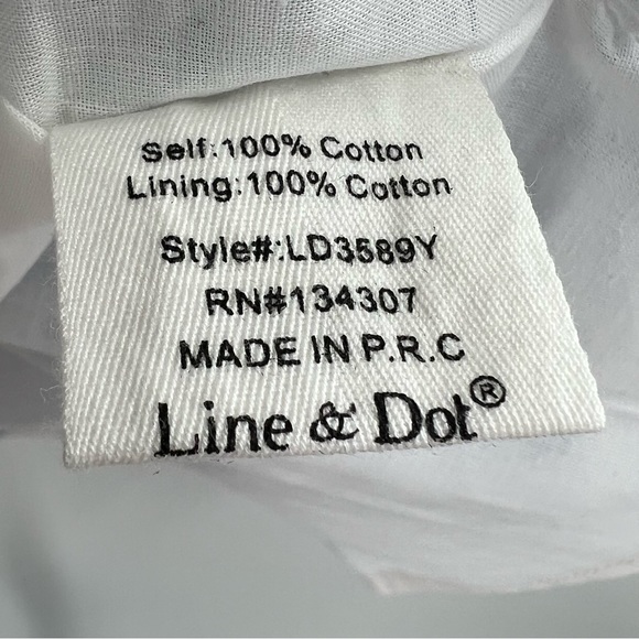 Line & Dot NWT Lea Ruffle Mini Dress in French Blue size Large - Picture 6 of 7